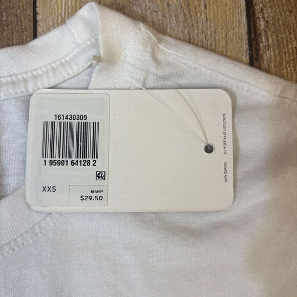 Levis Graphic T Shirt Extra Extra Small XXS Mushrooms Rainbow Hippie NEW NWT - Picture 5 of 9